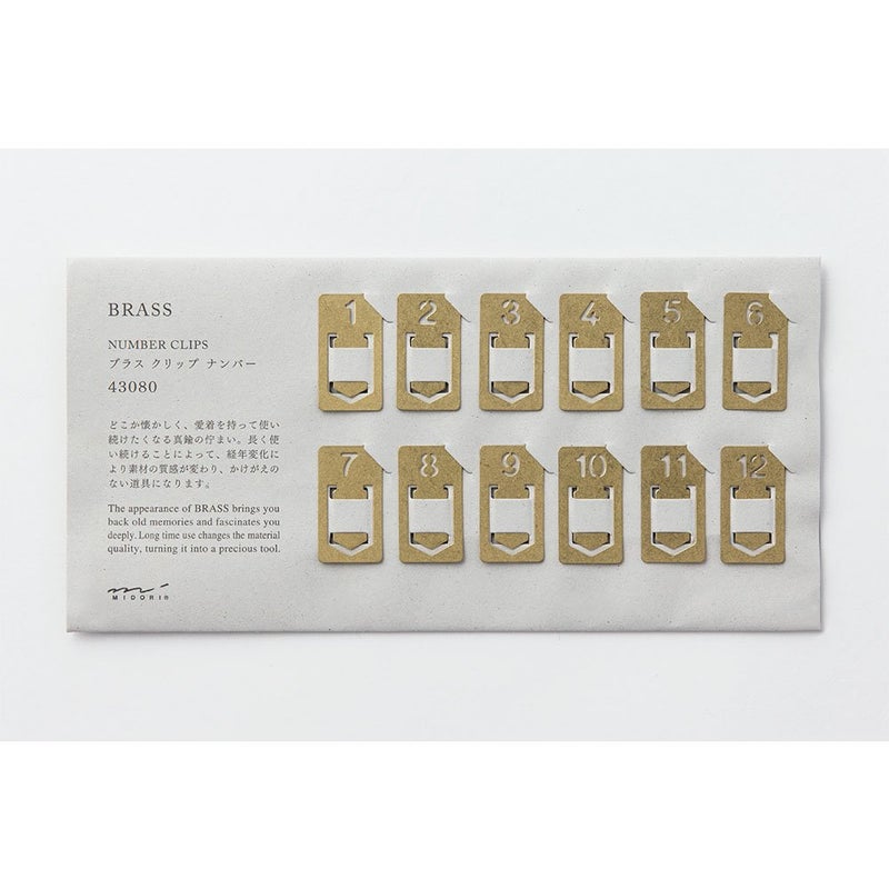 Midori Brass Clip Number (43080006) - Image 2